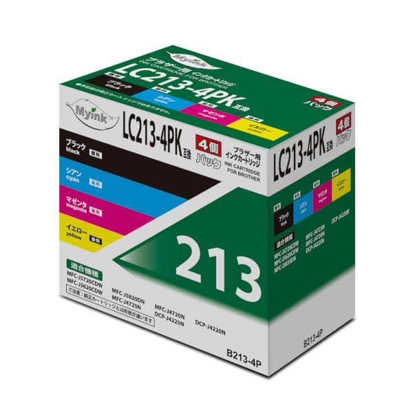 激安価格 LC213-4PK 4色パック 互換インクカートリッジ | ブラザー ...
