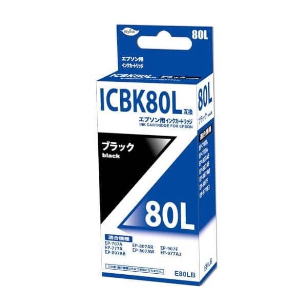 激安価格 ICBK80L ブラック 互換インクカートリッジ とうもろこし 増量