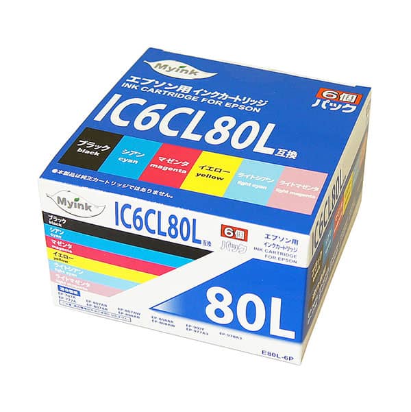 激安価格 IC6CL80L 6色パック 互換インクカートリッジ