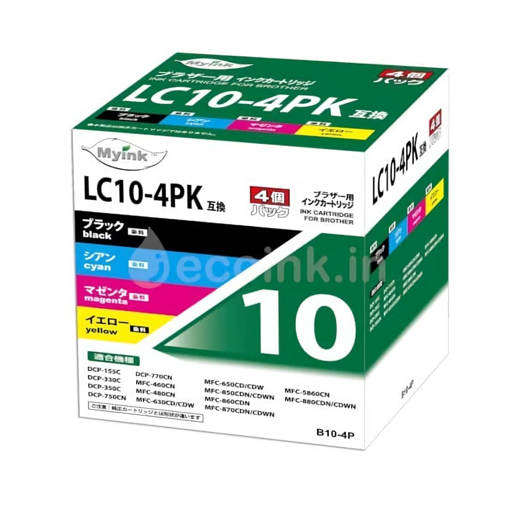 LC10-4PK 4色パック 互換インクカートリッジ