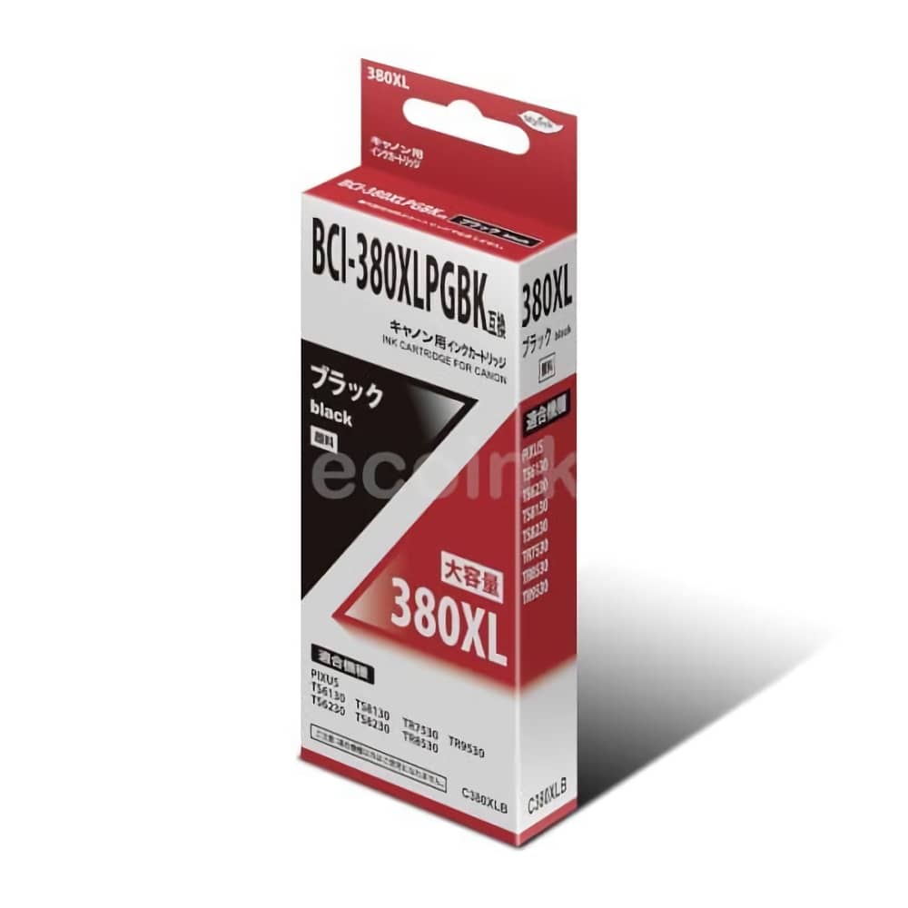 激安価格 BCI-380XLPGBK ブラック(顔料) 互換インクカートリッジ インクタンク 大容量 | キヤノン Canonインク格安販売 |  Ecoink.in