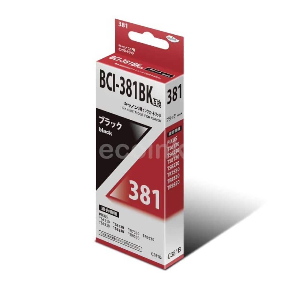 激安価格 BCI-381BK ブラック 互換インクカートリッジ インクタンク | キヤノン Canonインク格安販売 | Ecoink.in