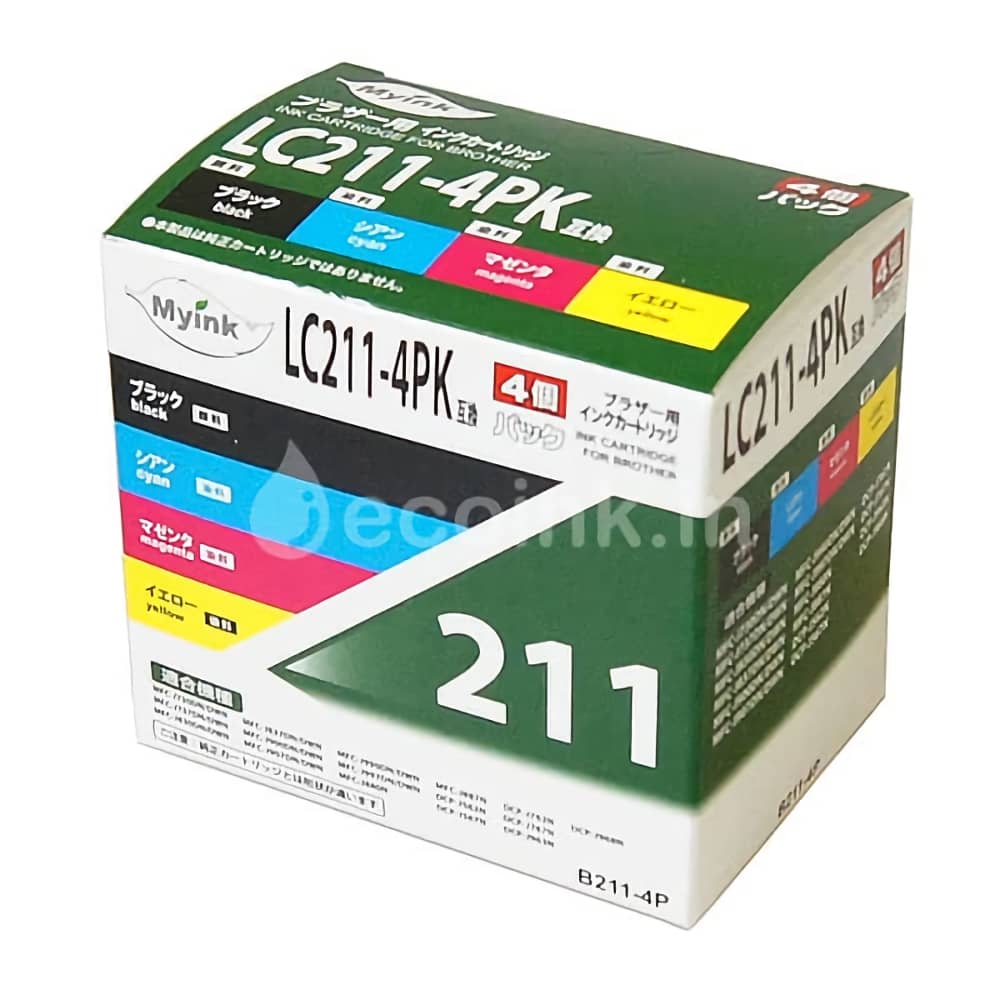 激安価格 LC211-4PK 4色パック 互換インクカートリッジ ブラザー brotherインク格安販売
