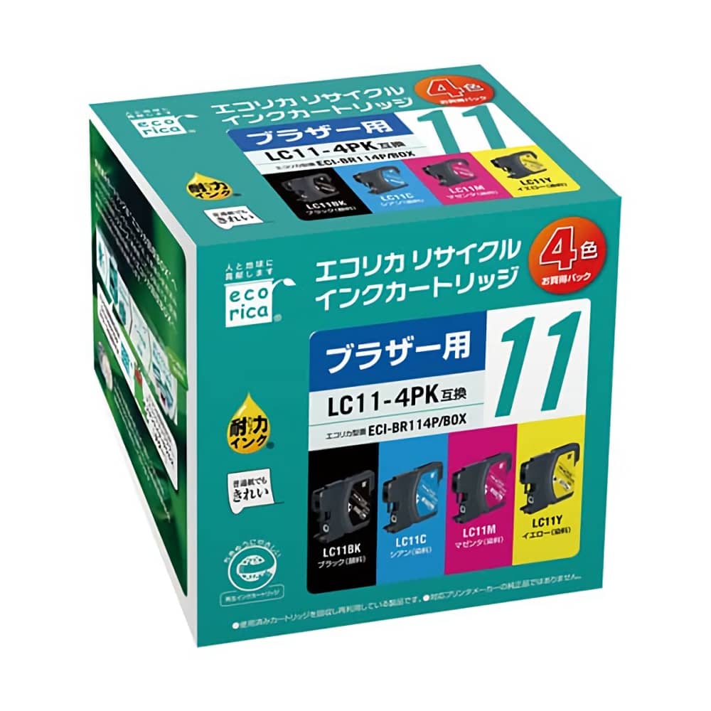 激安価格 LC11-4PK 4色パック ECI-BR114P/BOX インクジェット