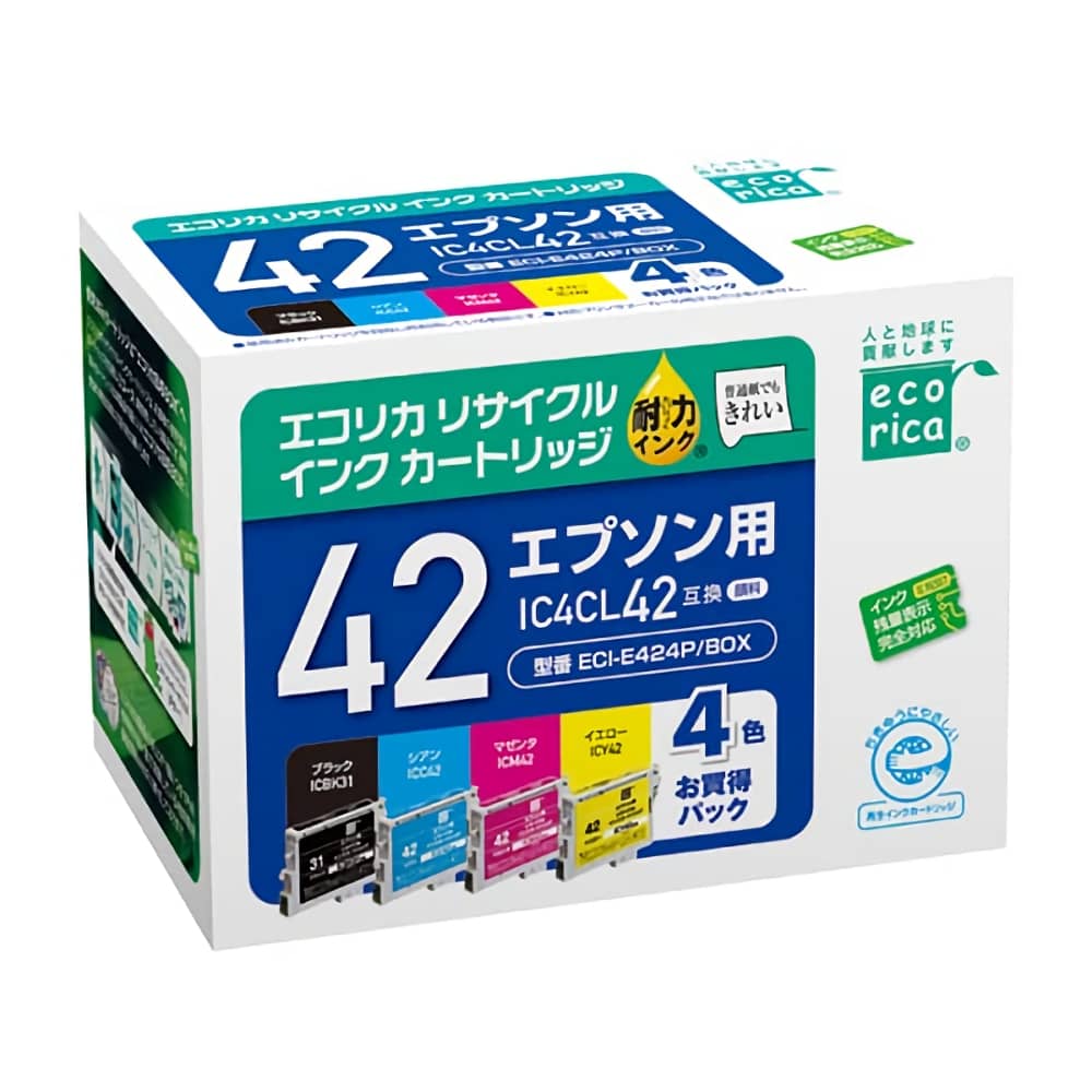 IC4CL42 4色パック ECI-E424P/BOX インクジェットリサイクルインク
