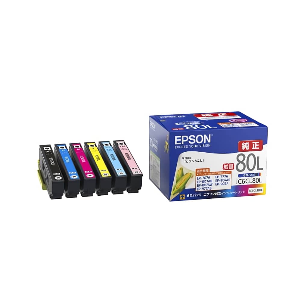 EPSON IC6CL80L(6色パック)＋バラ6個-