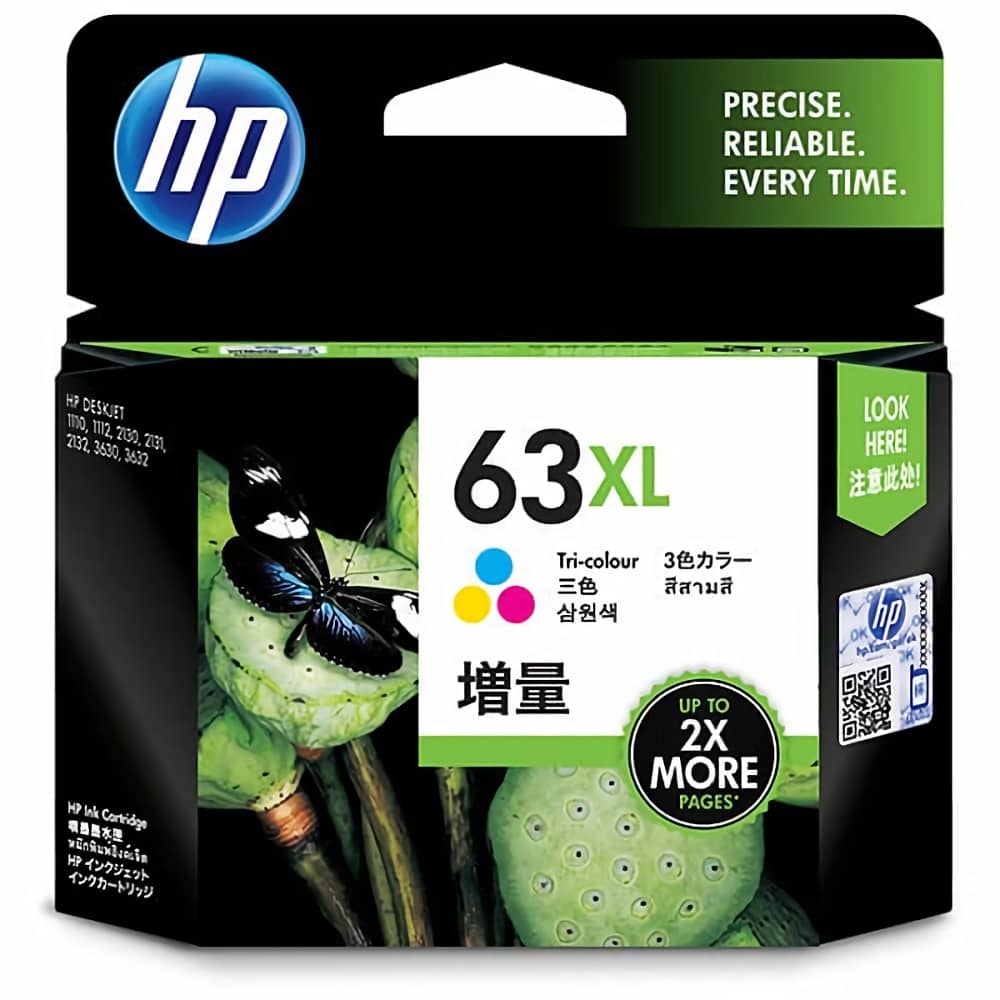 ヒューレット・パッカード HP HP63XL F6U63AA 3色カラー 純正インクカートリッジ