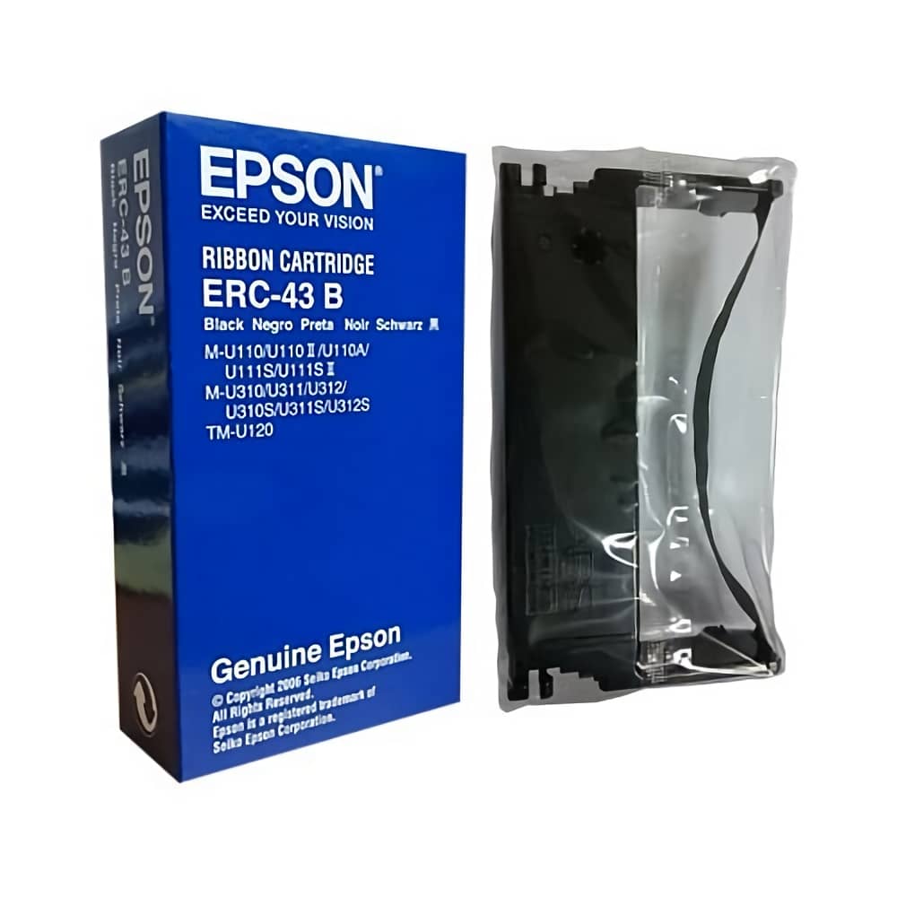 エプソン EPSON ERC-43B リボンカートリッジ 黒 純正インクリボンカセット